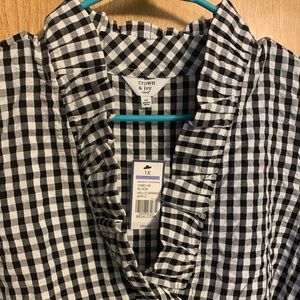 Crown & Ivy Gingham Dress size 1X
